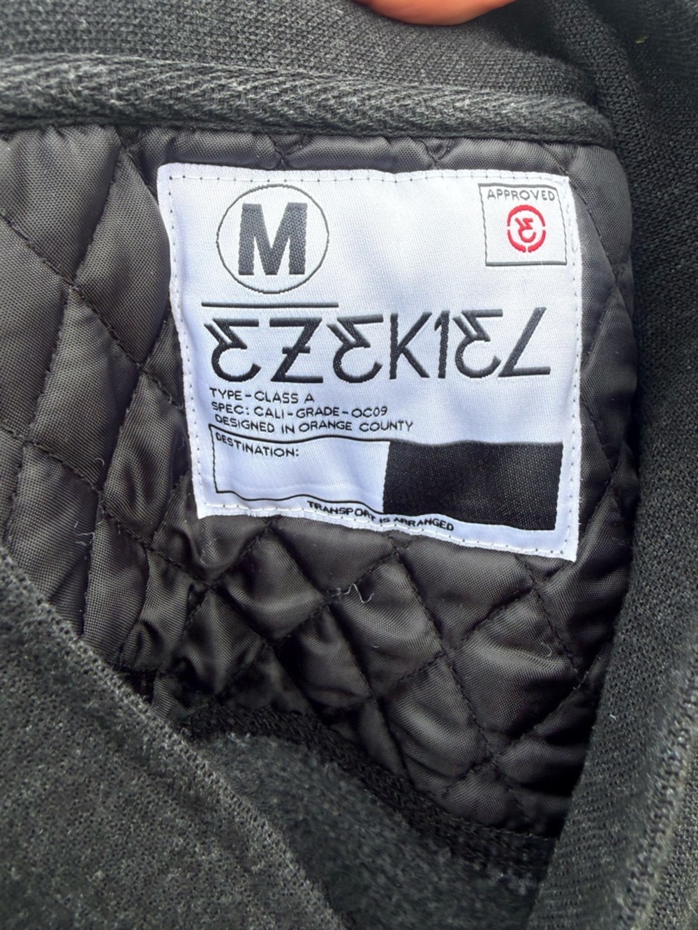 Ezekiel Men’s Medium Quilted Shawl Collar Pullover Hoodie Charcoal Gray - Picture 2 of 7